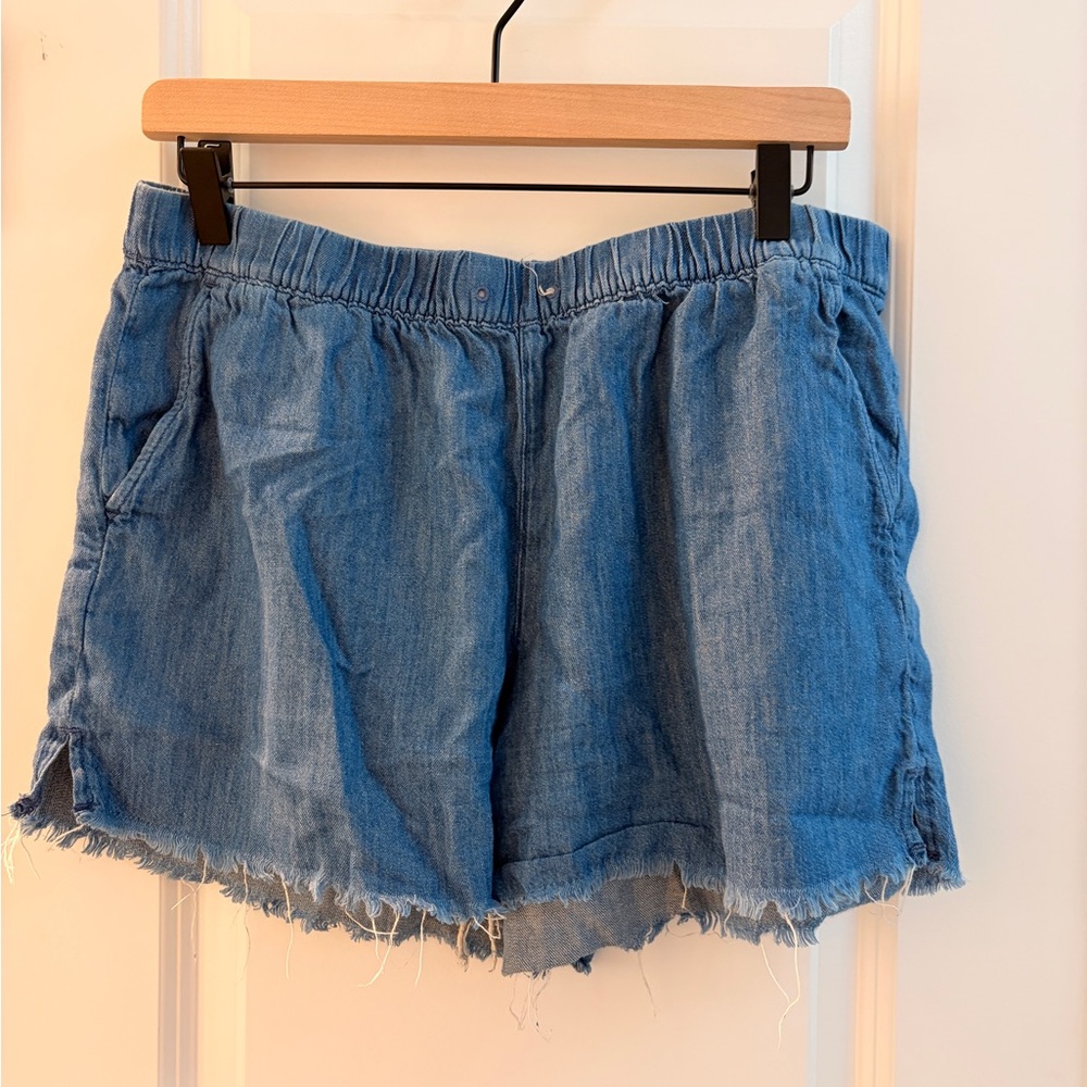 Madewell lightweight cotton linen denim shorts